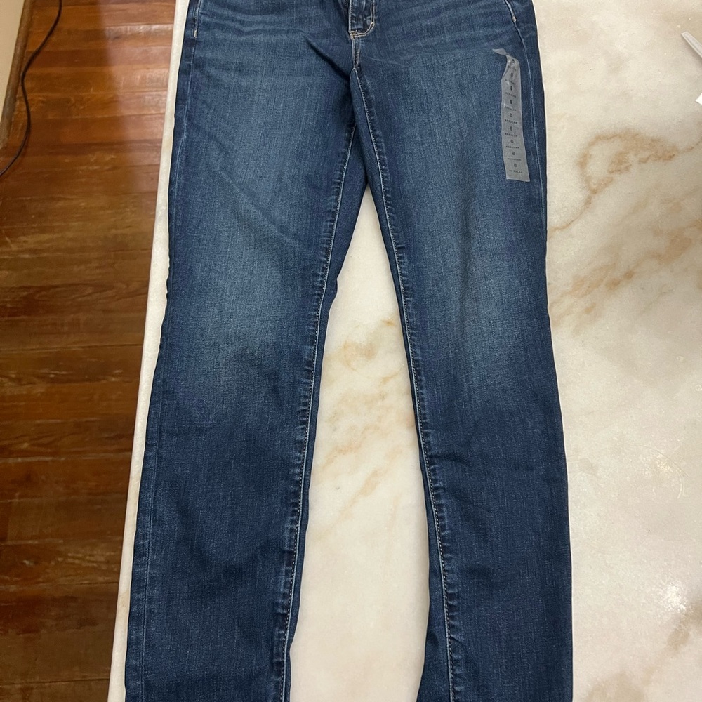 American Eagle Outfitters Dark Blue Straight Leg Jeans